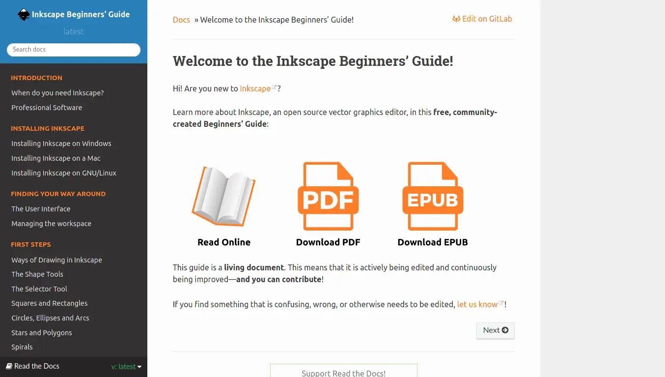 readthedocs inkscape
